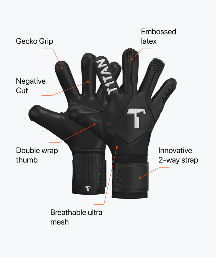 sprenger handschuhe schwarz T1TAN Legend 1.0 goalkeeper gloves Black 7 202503-07