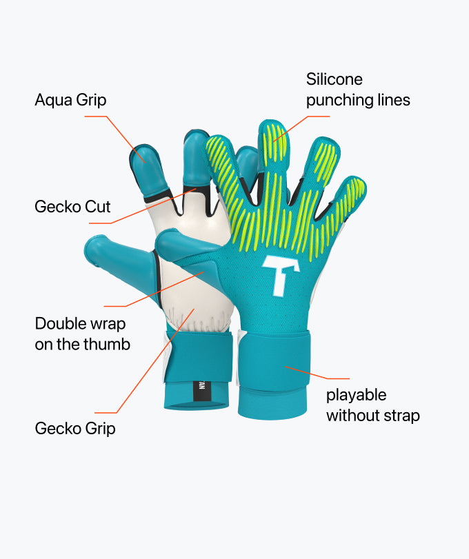 REBEL 2.0 Sky Blue – Goalkeeper Gloves with Gecko Grip